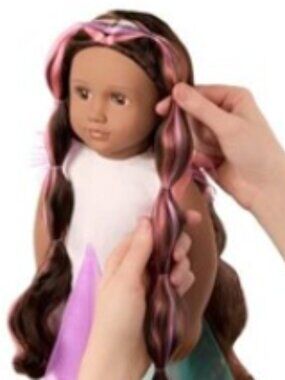 Our Generation Tania with Hair Clips & Styling Book 18' Hair Grow Doll